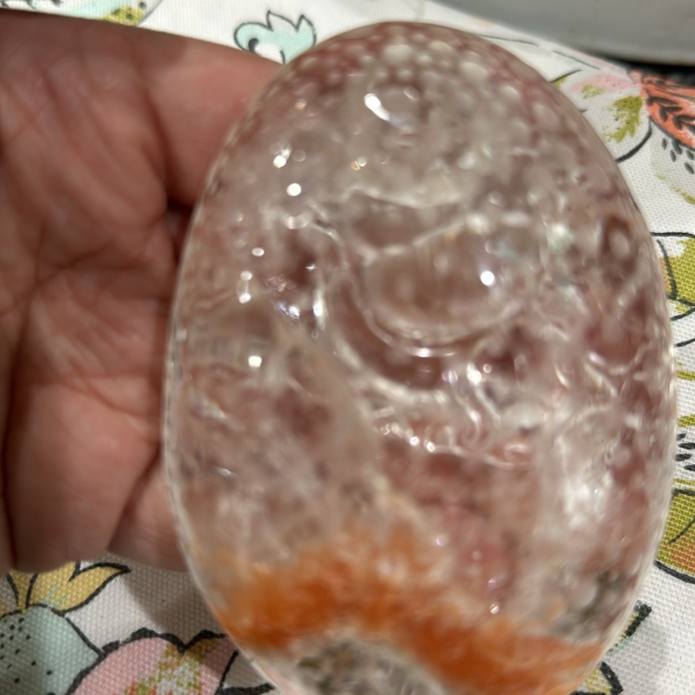 Rare Rabbit hair carved crystal quartz Buddha stone on stand - Picture 10 of 14